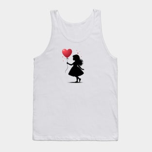 Girls silhouette love Tank Top